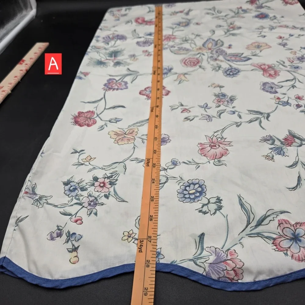 Pr Laura Ashley Pink Blue Floral Standard Pillowcases‎ One W/Manufacturer Flaw